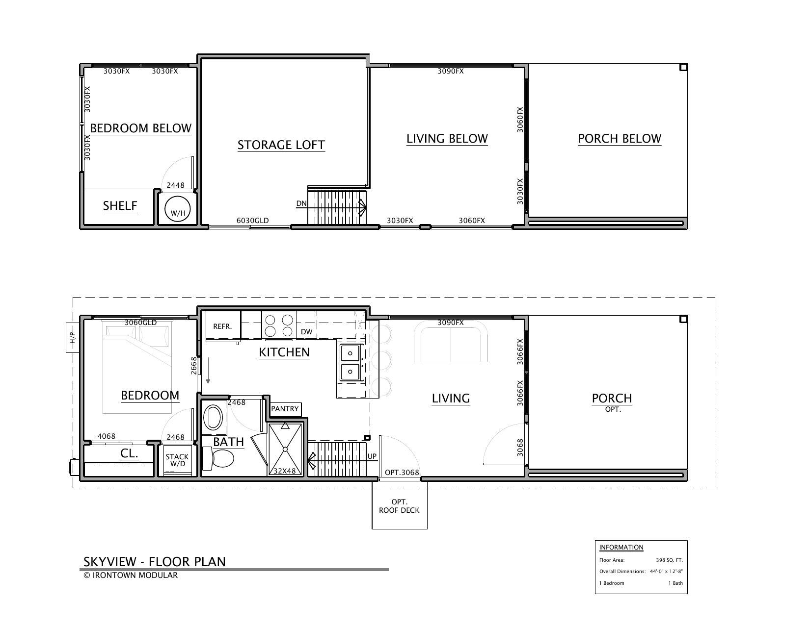 Big Sky floor plan with Skyview 400 layout