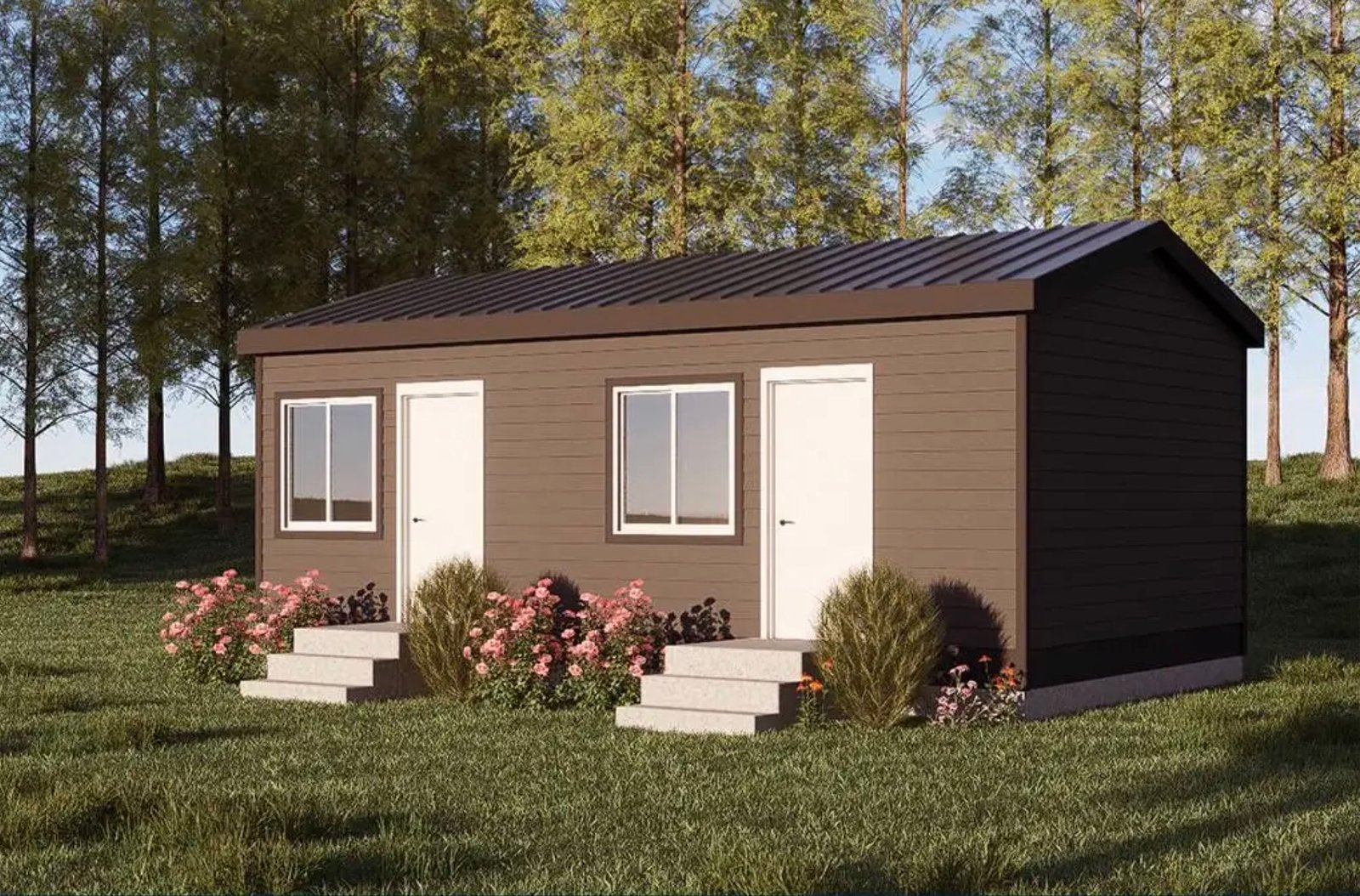 Two-unit duplex rendering